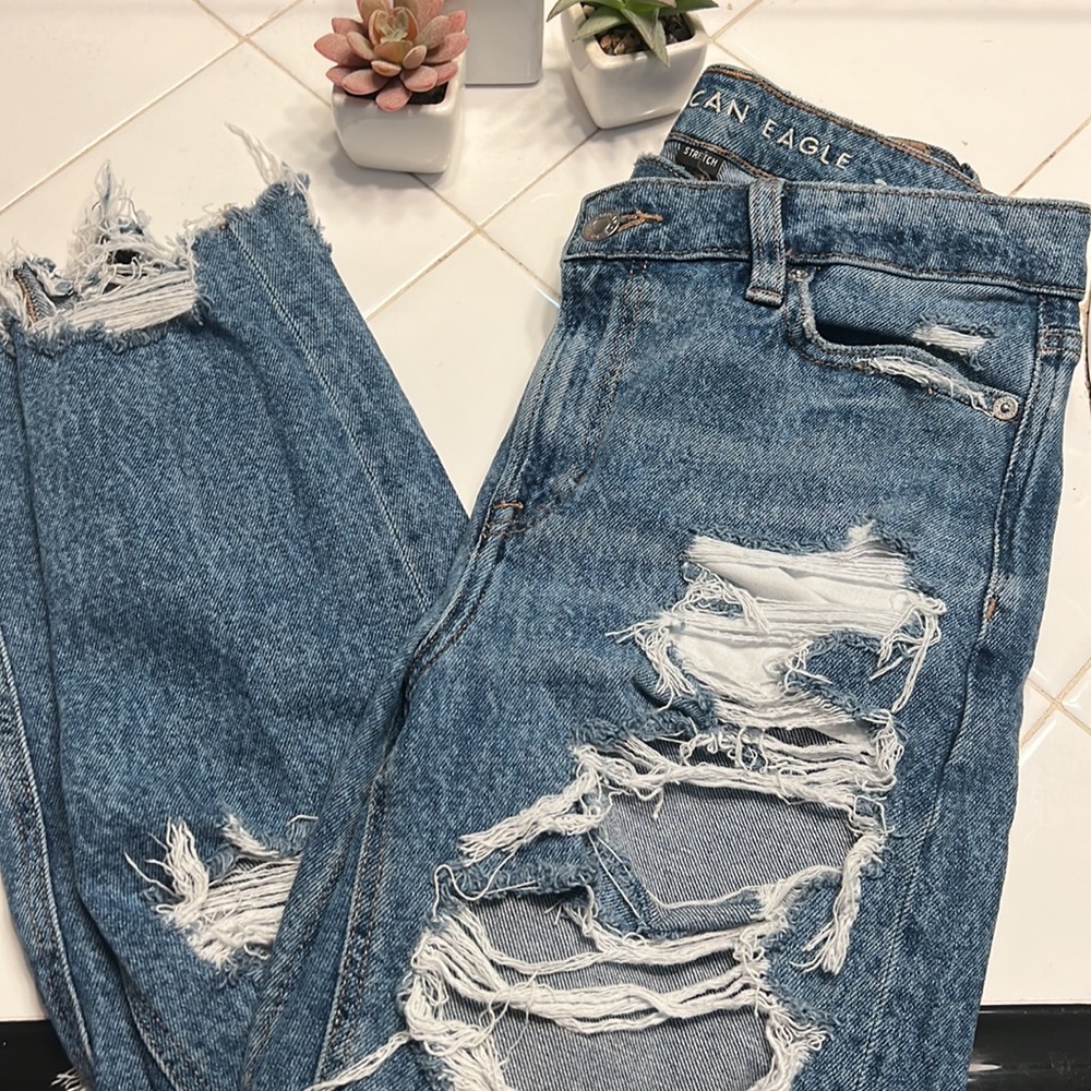 American Eagle ripped jeans